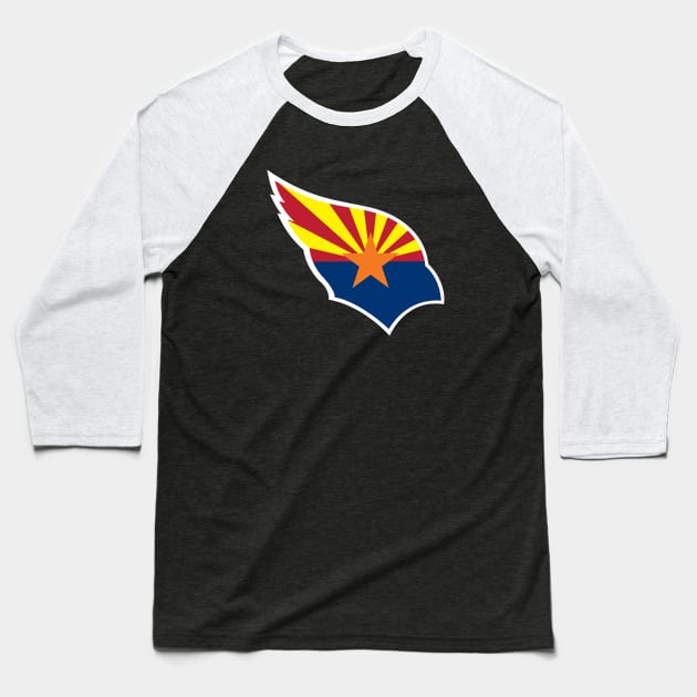 Arizona Cardinals Fully Infused Flag Baseball T-Shirt by LunaGFXD